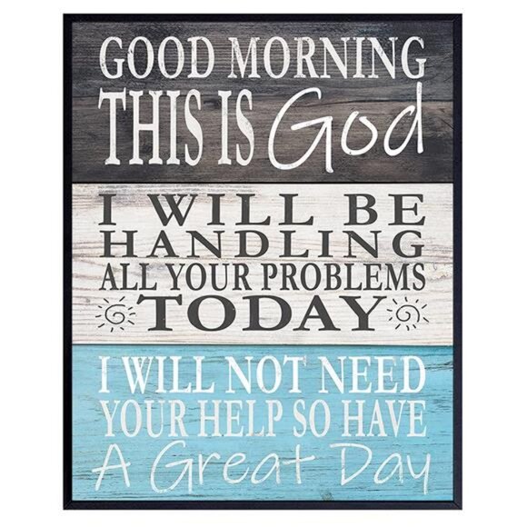 God Wall Decor - Religious Wall Decor - Spiritual Christian Gifts for Women, Men - Picture 1 of 9